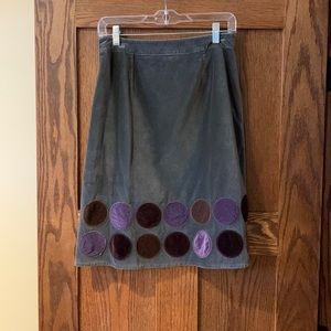 Boden lined velvet skirt